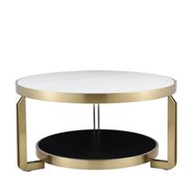 Стол журнальный Stool Group Журнальный столик Калисто 90*90 см светлая и темная керамика арт. УТ000041502