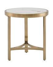 Стол журнальный Stool Group Журнальный столик Адриана 50*50 см светлая керамика арт. УТ000041495