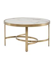 Стол журнальный Stool Group Журнальный столик Адриана 80*80 см светлая керамика арт. УТ000041494