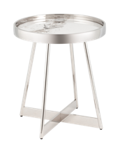 Стол журнальный Stool Group Журнальный столик Гера 50*50 см сталь серебро арт. УТ000039404