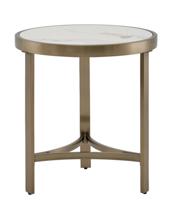 Стол журнальный Stool Group Журнальный столик Адриана 50*50 см светлая керамика арт. УТ000041495