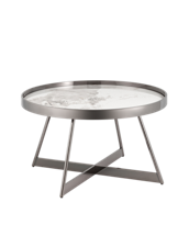 Стол журнальный Stool Group Журнальный столик Гера 80*80 см сталь тёмный хром арт. УТ000039405