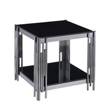 Стол журнальный Stool Group Журнальный столик 55х55 см ГЭТСБИ черное стекло сталь графит арт. УТ000042609