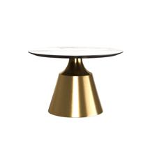 Стол журнальный Top concept Журнальный стол Lucas 60, керамика матовая, белая / опора золото арт. 24518