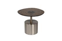 Столешница Garda Decor 57EL-10853 Стол журнальный, стекло рельефное тонированное d 52*50*45см арт. 57EL-10853