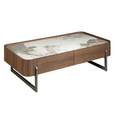 Столик Angel Cerda Прямоугольный журнальный стол 2131/437-D из ореха и керамики арт. 179119