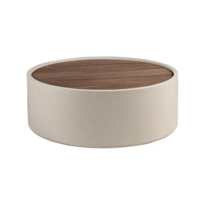 Столик Angel Cerda Журнальный столик 2164 из орехового дерева и песочной экокожи арт. 503222