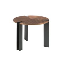 Столик Angel Cerda Приставной стол 2117/MH2206B из орехового дерева и черной стали арт. 151498
