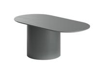 Столик Ellipsefurniture Столик Type овальный, основание D 39 см (серый) арт. TY010104120101