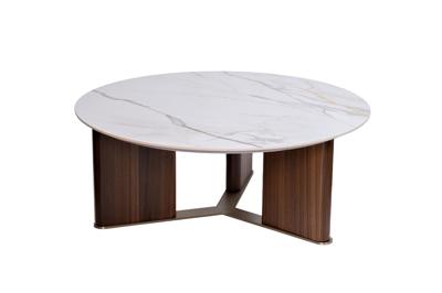 Столик Garda Decor 76AR-501C-STOL/ZH Стол журнальный круглый иск.камень белый d90*35.5см арт. 76AR-501C-STOL/ZH