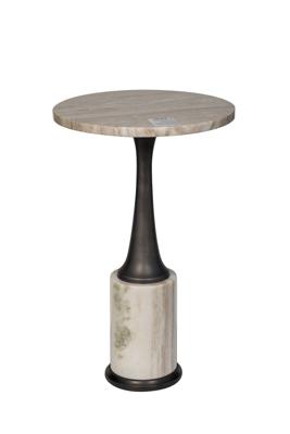 Столик Garda Decor 69-23158 Стол журнальный "Травертин (Travertino)" d40*h63,5см арт. 69-23158