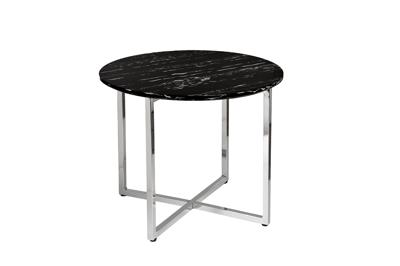 Столик Garda Decor 30B-85521 Стол журнальный круглый черный / хром d60*48cм арт. 30B-85521