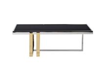 Столик Garda Decor 47ED-20910 Стол журнальный черн.стекло/хром+золото 120*60*40см арт. 47ED-20910