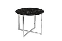 Столик Garda Decor 30B-85521 Стол журнальный круглый черный / хром d60*48cм арт. 30B-85521