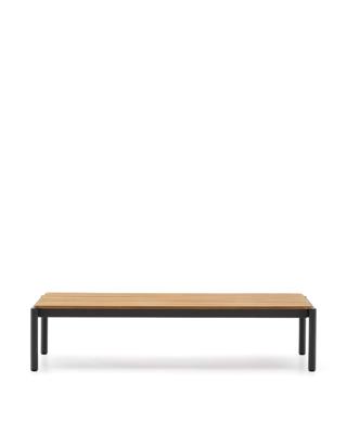 Столик La Forma (ех Julia Grup) Журнальный столик Sorells из серого алюминия и тикового дерева 63 x 144,6 см арт. 253951