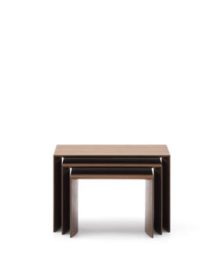 Столик La Forma (ех Julia Grup) Litto Комплект из 3-х столиков из орехового шпона с отделкой натурального цвета арт. 250938