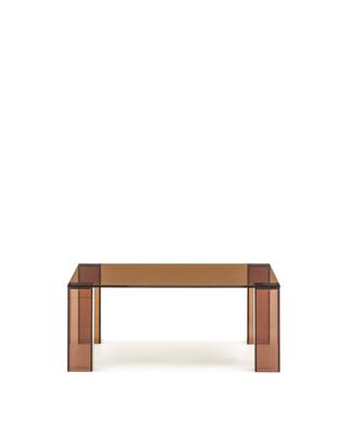 Столик La Forma (ех Julia Grup) Журнальный столик Adularia из стекла коричневого цвета 85 x 85 арт. 205352