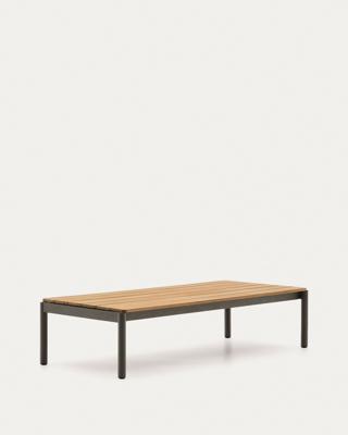 Столик La Forma (ех Julia Grup) Журнальный столик Sorells из зеленого алюминия и тикового дерева 63 x 144,6 см арт. 253953