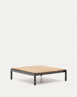 Столик La Forma (ех Julia Grup) Журнальный столик Sorells из серого алюминия и тикового дерева 89 x 91 см арт. 253947