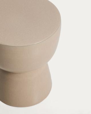 Столик La Forma (ех Julia Grup) Уличный приставной столик Mesquida из керамики с глазурью цвета экрю 35 см арт. 482303