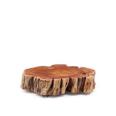 Столик La Forma (ех Julia Grup) Журнальный столик Tavine из массива акации с выбеленной отделкой, с колесами Ø65 см арт. 419815