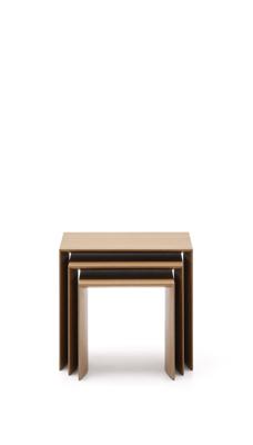 Столик La Forma (ех Julia Grup) Litto Комплект из 3-х столиков из дубового шпона с отделкой натурального цвета арт. 250936