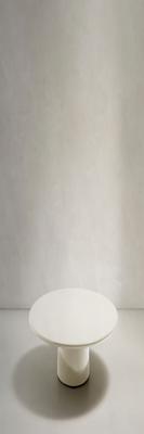 Столик La Forma (ех Julia Grup) Журнальный столик Albanella из цемента с глянцевой белой отделкой Ø110 см арт. 261775