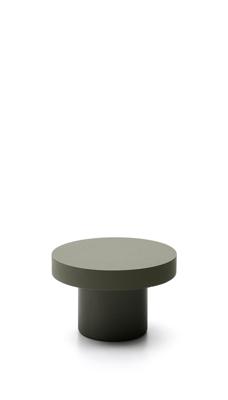 Столик La Forma (ех Julia Grup) Aiguablava Журнальный столик зеленый цементный Ø66 см арт. 251206