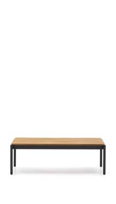 Столик La Forma (ех Julia Grup) Журнальный столик Sorells из серого алюминия и тикового дерева 63 x 144,6 см арт. 253951