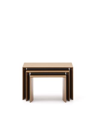 Столик La Forma (ех Julia Grup) Litto Комплект из 3-х столиков из дубового шпона с отделкой натурального цвета арт. 250936