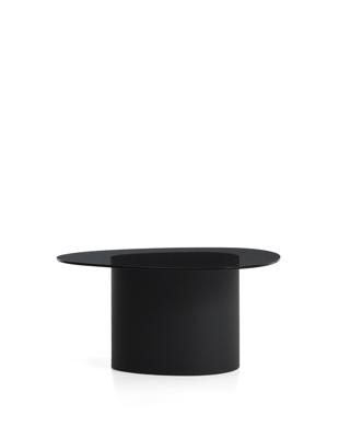 Столик La Forma (ех Julia Grup) Приставной столик Olir из черной стали и закаленного стекла, 82 x 74 см арт. 482447