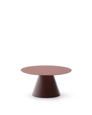 Столик La Forma (ех Julia Grup) Журнальный столик Wilshire из стекла и стали терракотовый Ø80cm арт. 253563