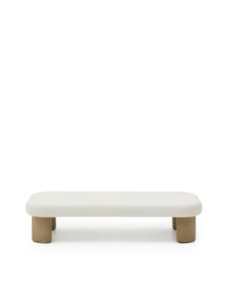 Столик La Forma (ех Julia Grup) Журнальный столик Labra из цемента и акации 140 x 70 см арт. 262269