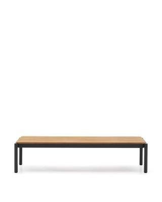 Столик La Forma (ех Julia Grup) Журнальный столик Sorells из серого алюминия и тикового дерева 63 x 144,6 см арт. 253951