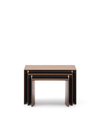 Столик La Forma (ех Julia Grup) Litto Комплект из 3-х столиков из орехового шпона с отделкой натурального цвета арт. 250938