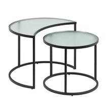 Столик La Forma (ех Julia Grup) Набор из 2 приставных столиков Bast Ø 65 cm / Ø 47 cm арт. 086691
