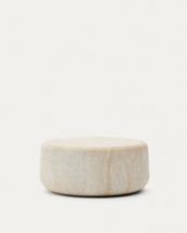 Столик La Forma (ех Julia Grup) Цементный столик Drasi с отделкой под травертин Ø90 см арт. 253657