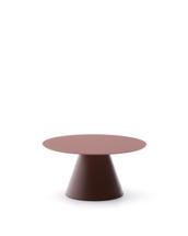 Столик La Forma (ех Julia Grup) Журнальный столик Wilshire из стекла и стали терракотовый Ø80cm арт. 253563