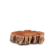 Столик La Forma (ех Julia Grup) Журнальный столик Tavine из массива акации с выбеленной отделкой, с колесами Ø65 см арт. 419815