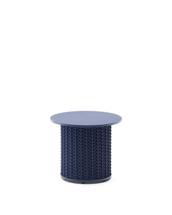Столик La Forma (ех Julia Grup) Уличный приставной столик Sedalis из алюминия и веревки синего цвета Ø50 см арт. 263198