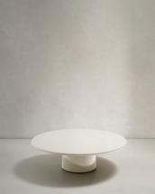 Столик La Forma (ех Julia Grup) Журнальный столик Albanella из цемента с глянцевой белой отделкой Ø110 см арт. 261775