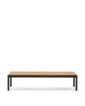 Столик La Forma (ех Julia Grup) Журнальный столик Sorells из серого алюминия и тикового дерева 63 x 144,6 см арт. 253951