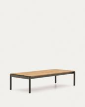 Столик La Forma (ех Julia Grup) Журнальный столик Sorells из зеленого алюминия и тикового дерева 63 x 144,6 см арт. 253953