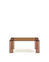 Столик La Forma (ех Julia Grup) Журнальный столик Adularia из стекла коричневого цвета 85 x 85 арт. 205352