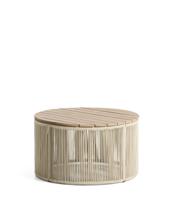 Столик La Forma (ех Julia Grup) Уличчный столик Dandara из стали, веревки цвета экрю и массива акации Ø70 см арт. 482548