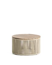 Столик La Forma (ех Julia Grup) Уличчный столик Dandara из стали, веревки цвета экрю и массива акации Ø60 см арт. 482544