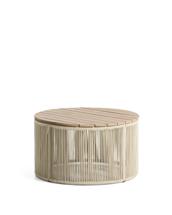 Столик La Forma (ех Julia Grup) Уличчный столик Dandara из стали, веревки цвета экрю и массива акации Ø70 см арт. 482548