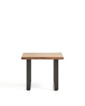 Столик La Forma (ех Julia Grup) Приставной столик Uxue из акации с ножками из черной стали, 65 x 65 см арт. 498942