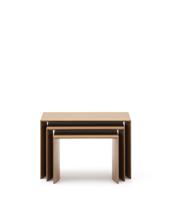 Столик La Forma (ех Julia Grup) Litto Комплект из 3-х столиков из дубового шпона с отделкой натурального цвета арт. 250936