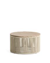 Столик La Forma (ех Julia Grup) Уличчный столик Dandara из стали, веревки цвета экрю и массива акации Ø70 см арт. 482548